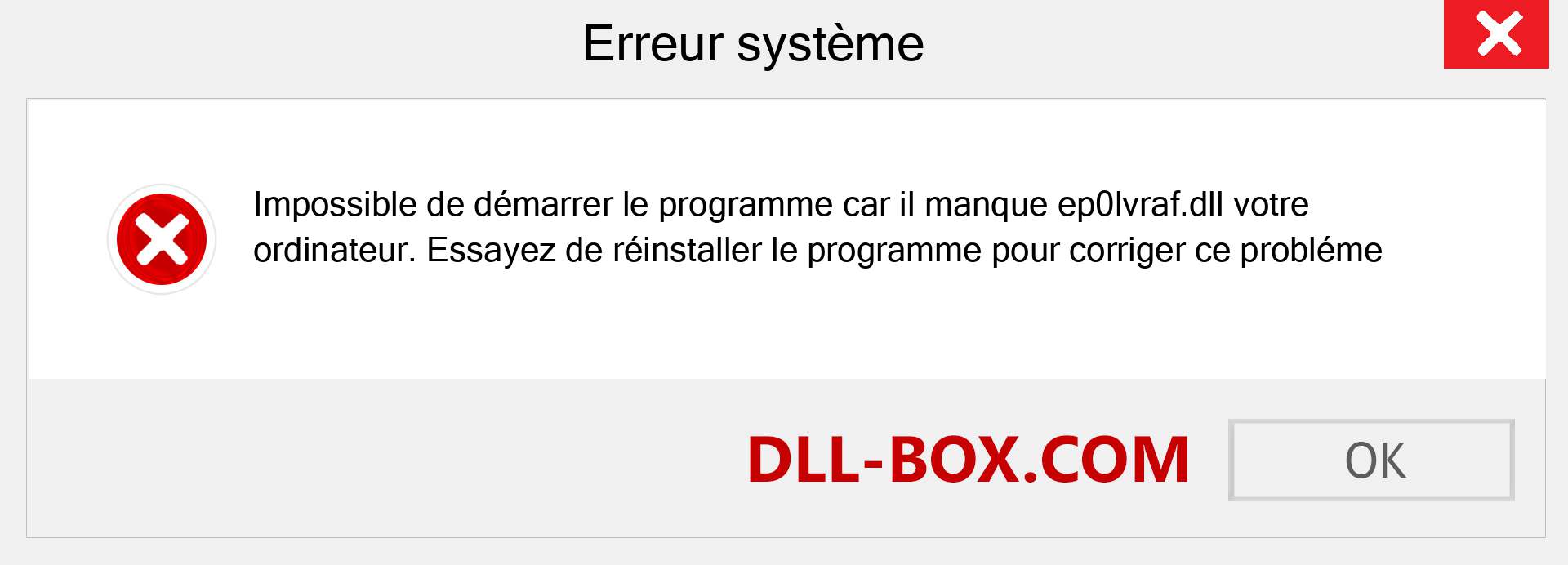 Le fichier ep0lvraf.dll est manquant ?. Télécharger pour Windows 7, 8, 10 - Correction de l'erreur manquante ep0lvraf dll sur Windows, photos, images